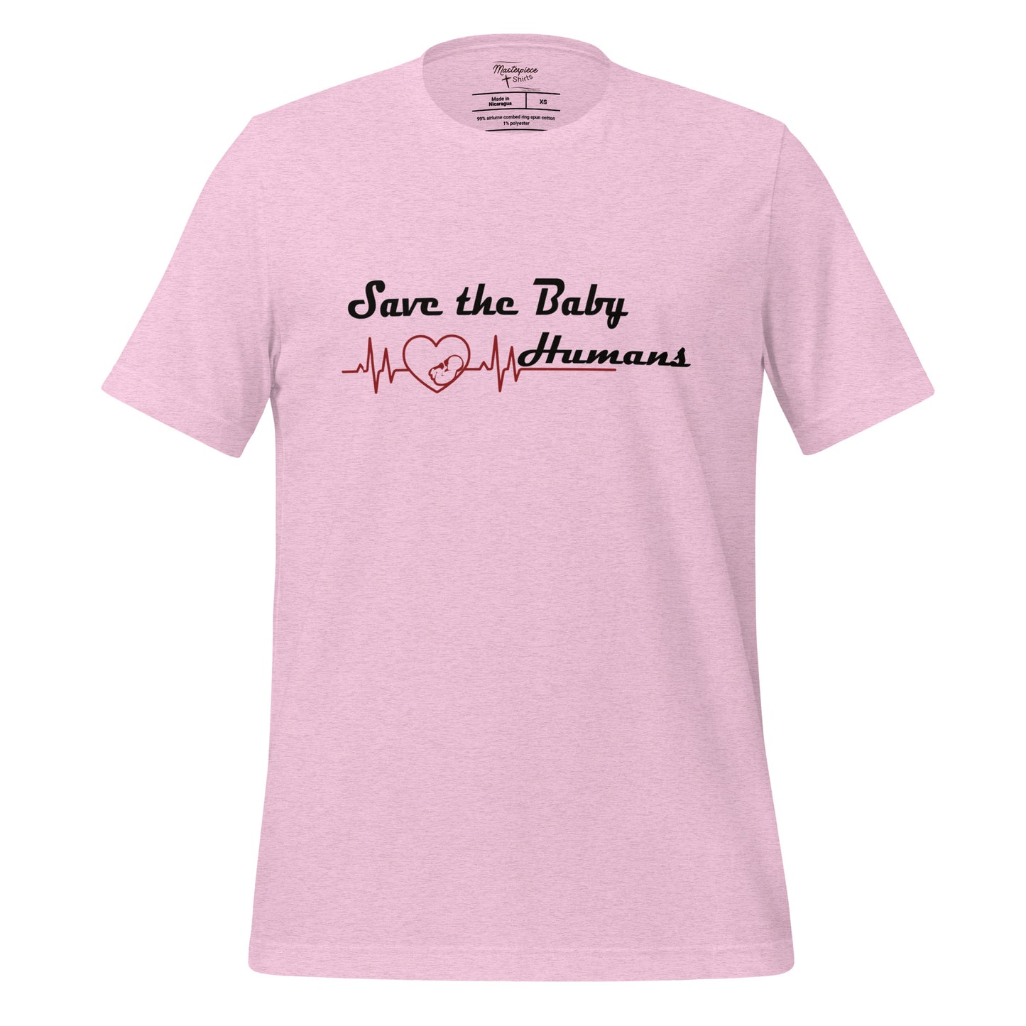 Save The Baby Humans Christian Pro Life T-Shirt pink