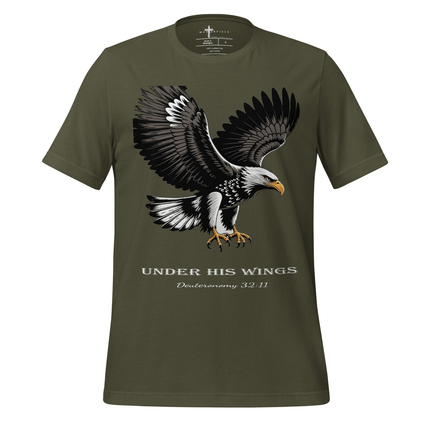Under His Wings Christian Bible Verse T-Shirt