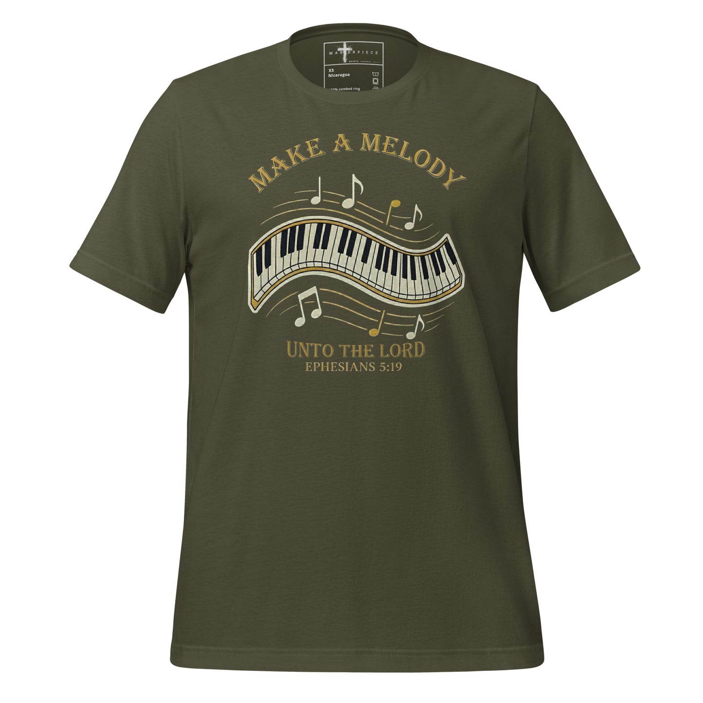 Make a Melody unto the Lord Christian T-Shirt Ephesians 5:19