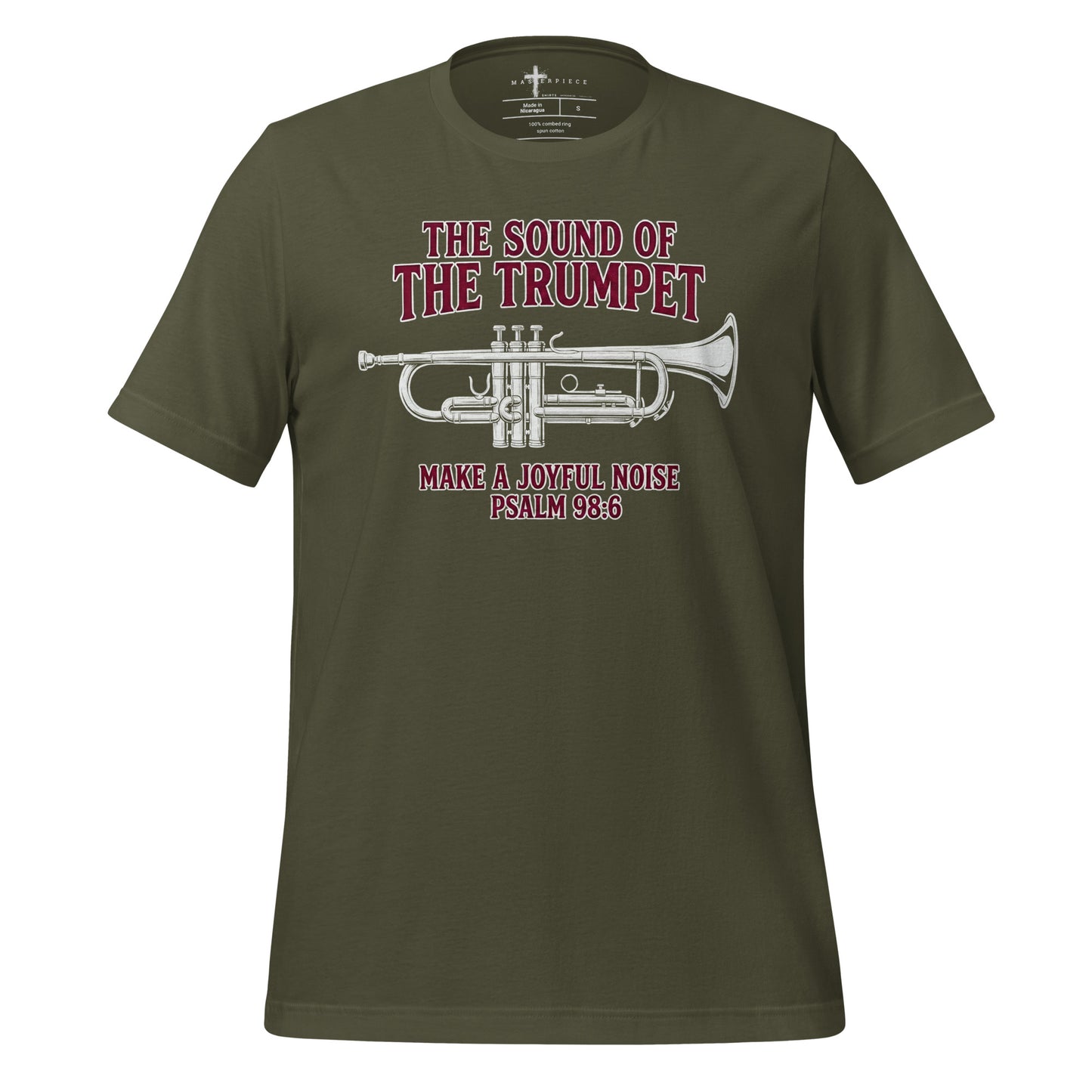 The Sound of the Trumpet Make a Joyful Noise Christian T-shirt Psalm 98:6