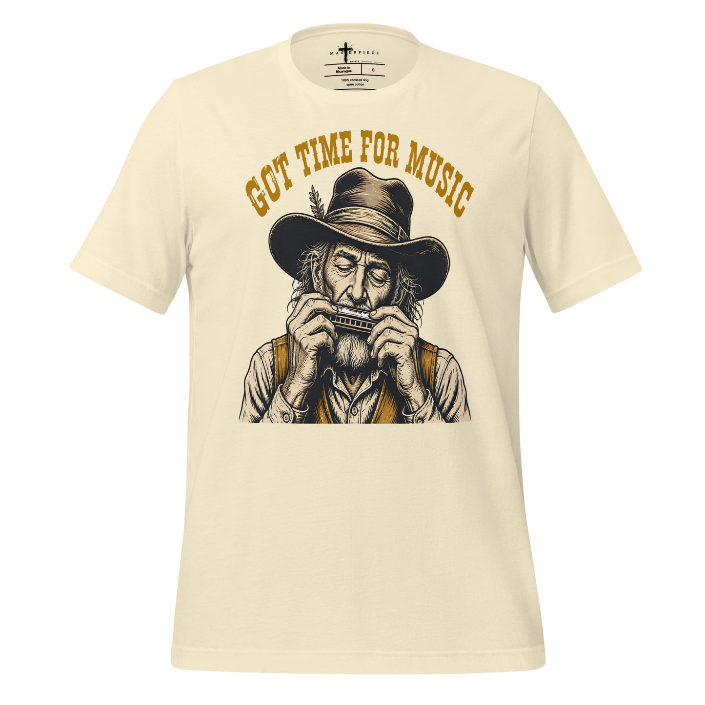Got Time for Music Harmonica - Natural - MasterPiece Shirts