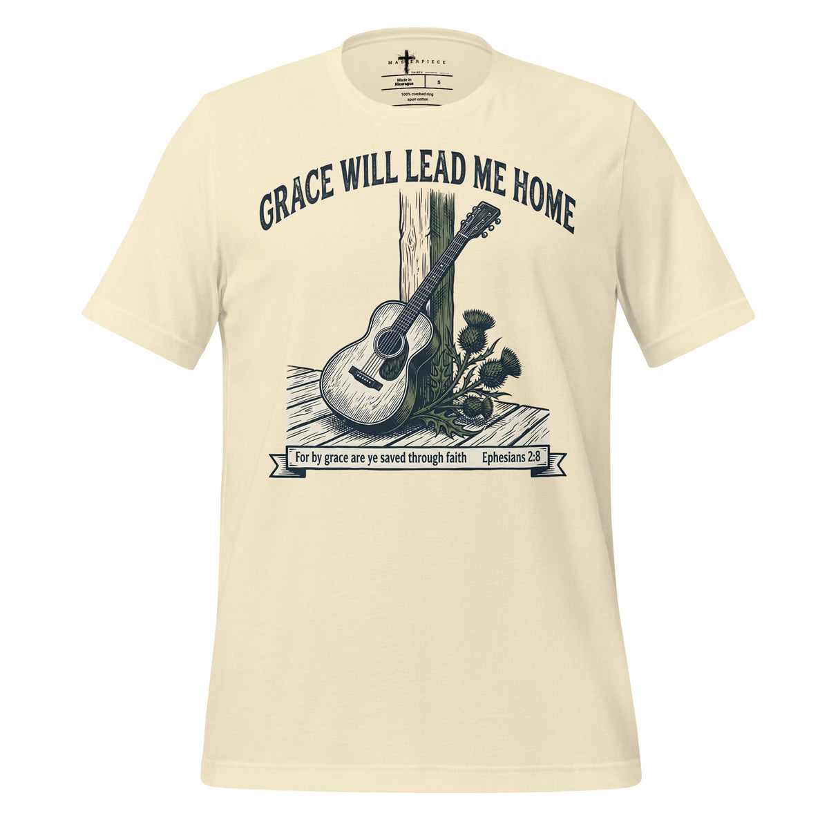 Grace Will Lead Me Home Guitar - Natural - MasterPiece Shirts