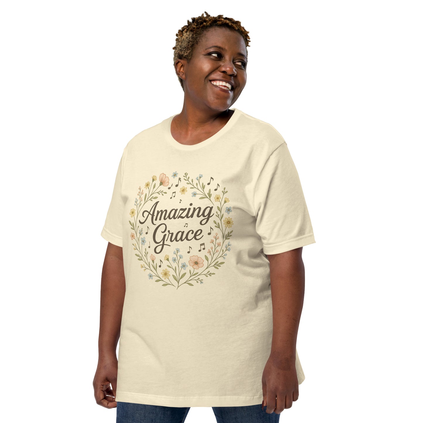 Amazing Grace Christian Hymn T-Shirt natural
