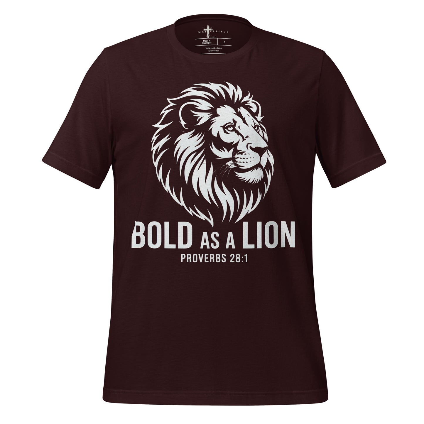 Bold as a Lion Christian Bible Verse T-Shirt