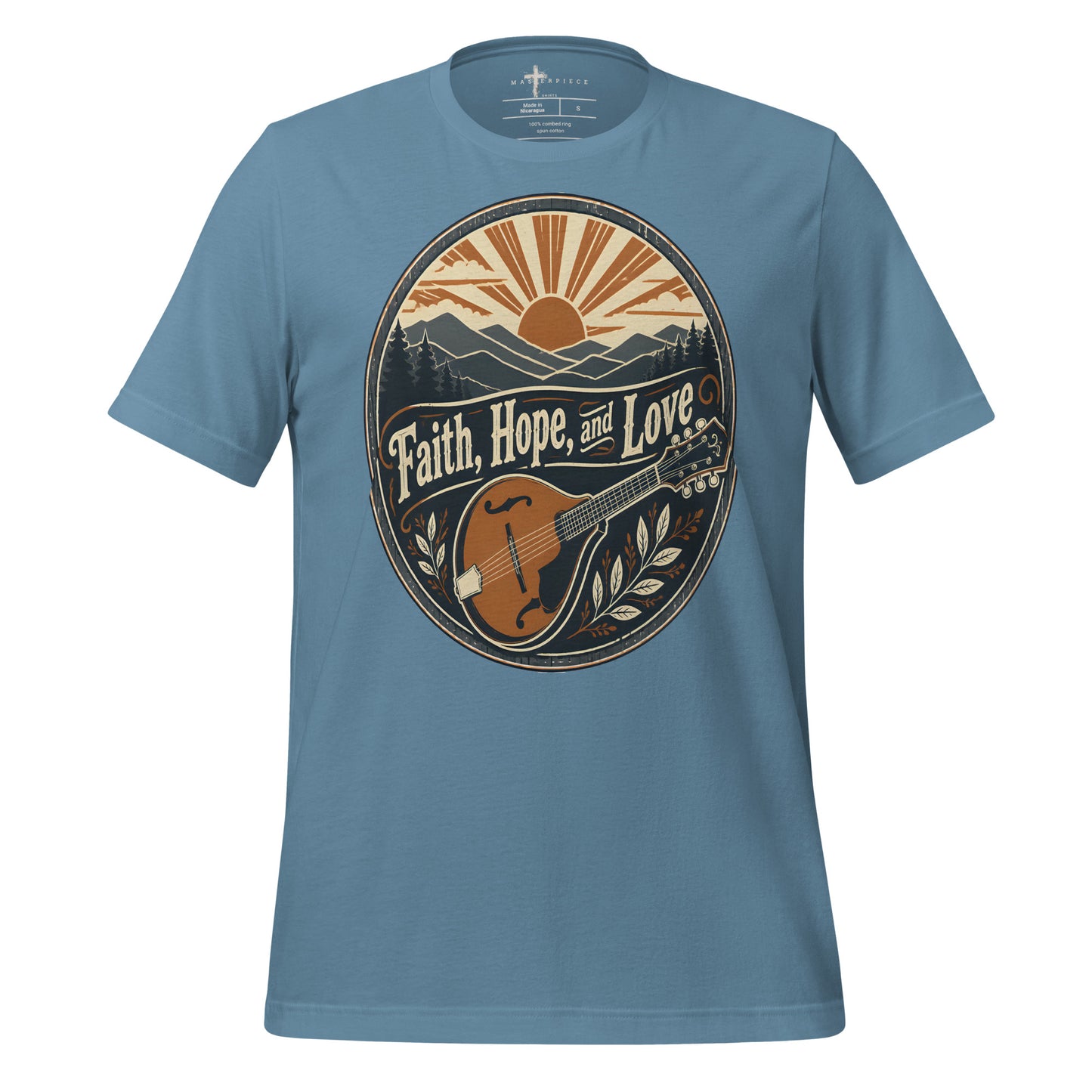 Faith Hope Love Mandolin - Blue - MasterPiece Shirts