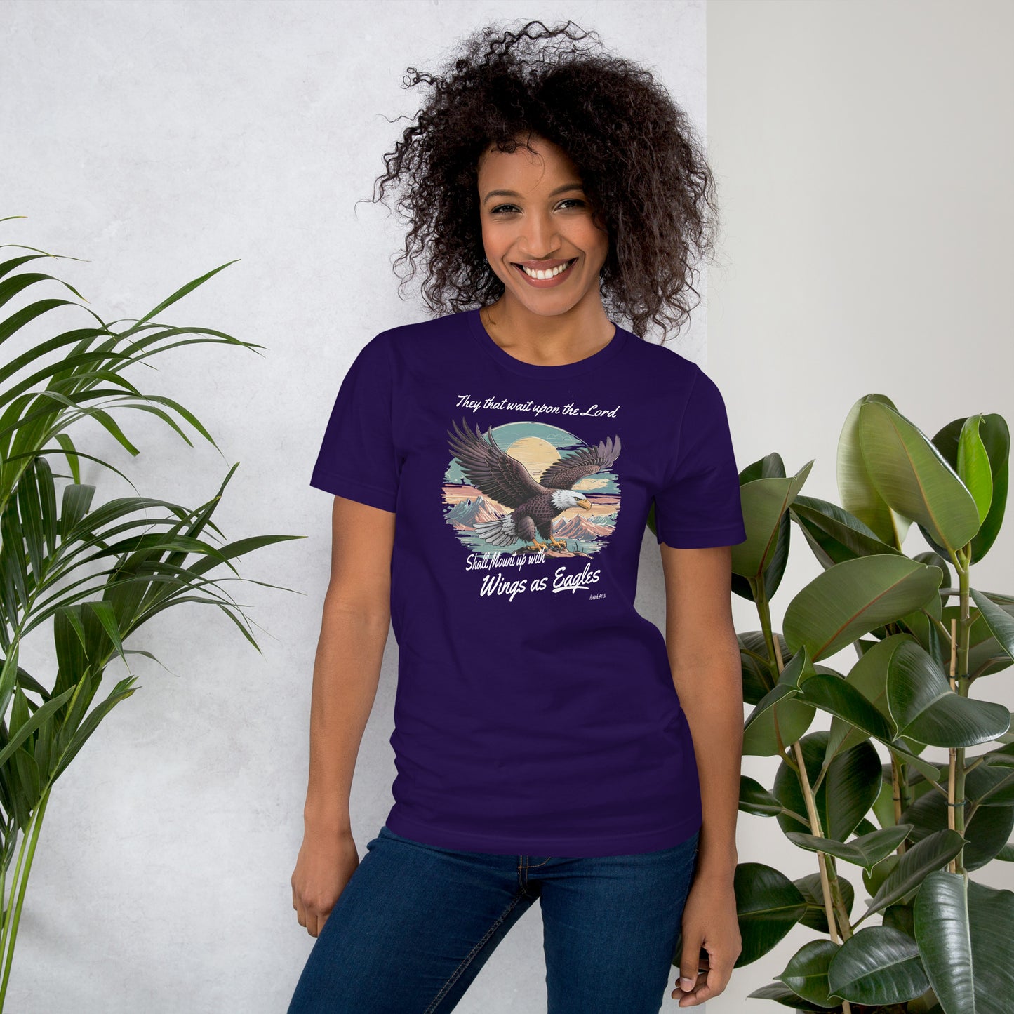 Mount up with Wings of Eagles Christian Bible Verse T-Shirt