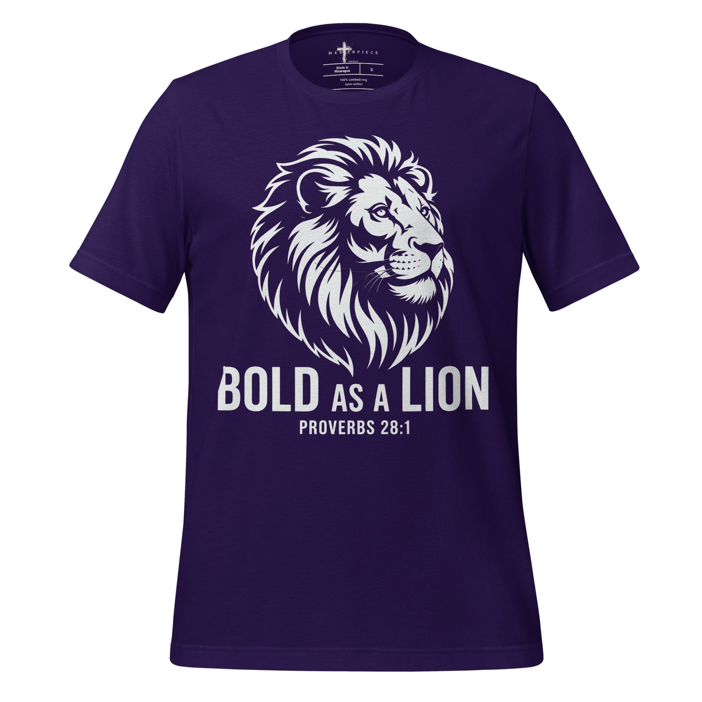 Bold as a Lion Christian Bible Verse T-Shirt