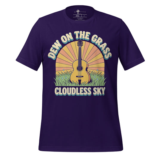 Dew On The Grass Cloudless Sky Guitar - Purple - MasterPiece Shirts