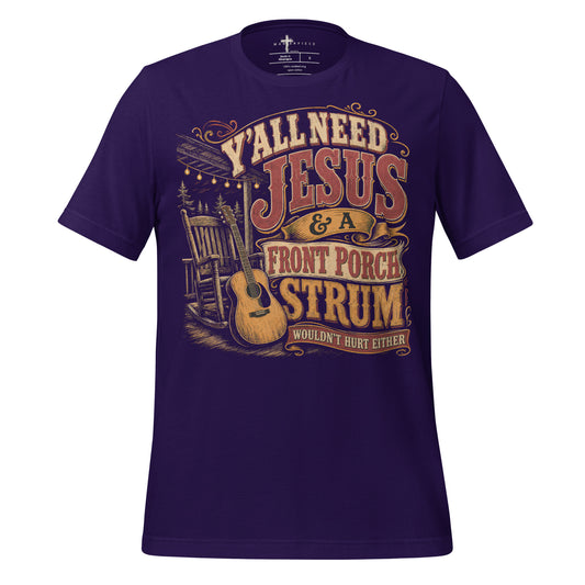 Y'all Need Jesus Guitar - Purple - MasterPiece Shirts