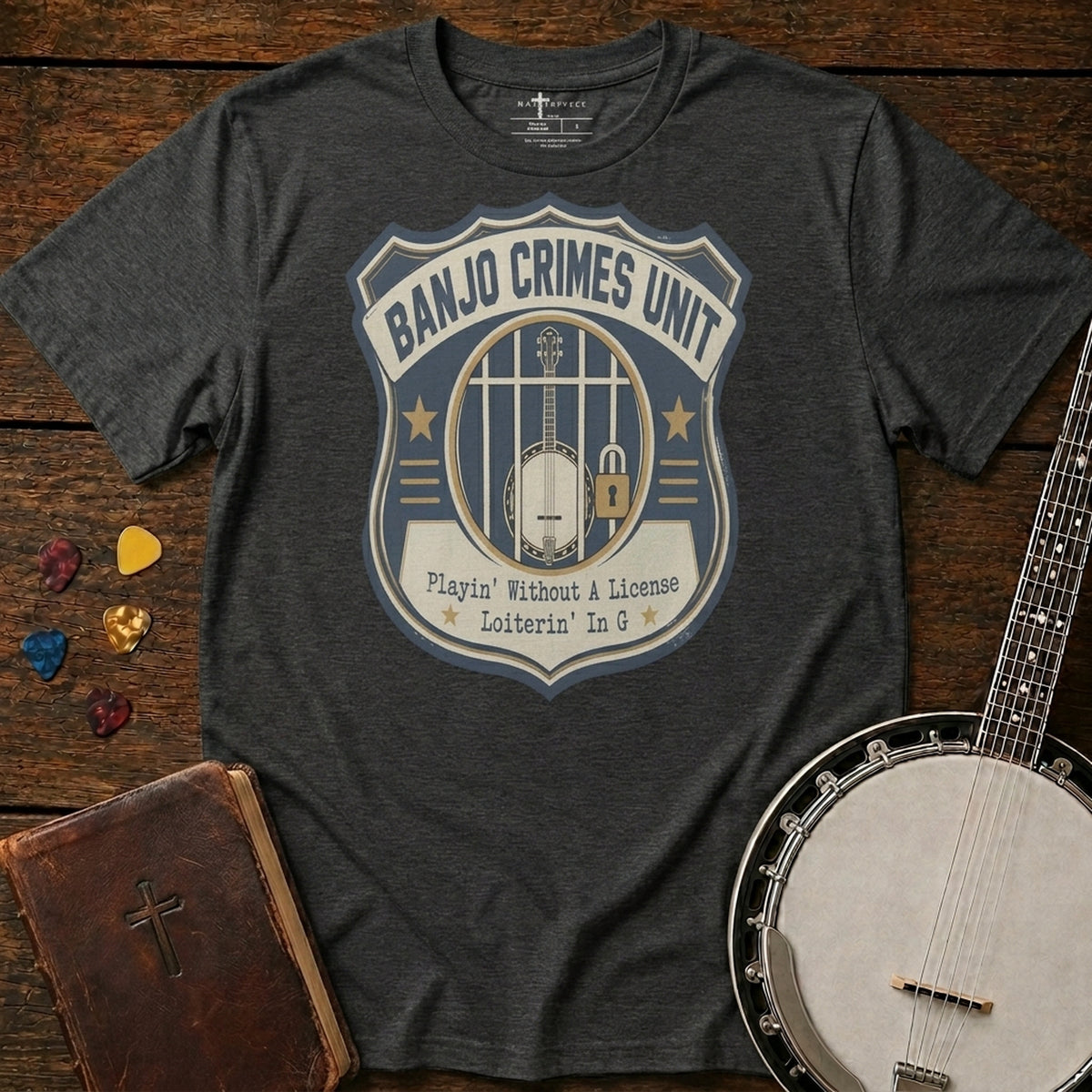 Banjo Crimes Dark Grey Heather MasterPiece Shirts