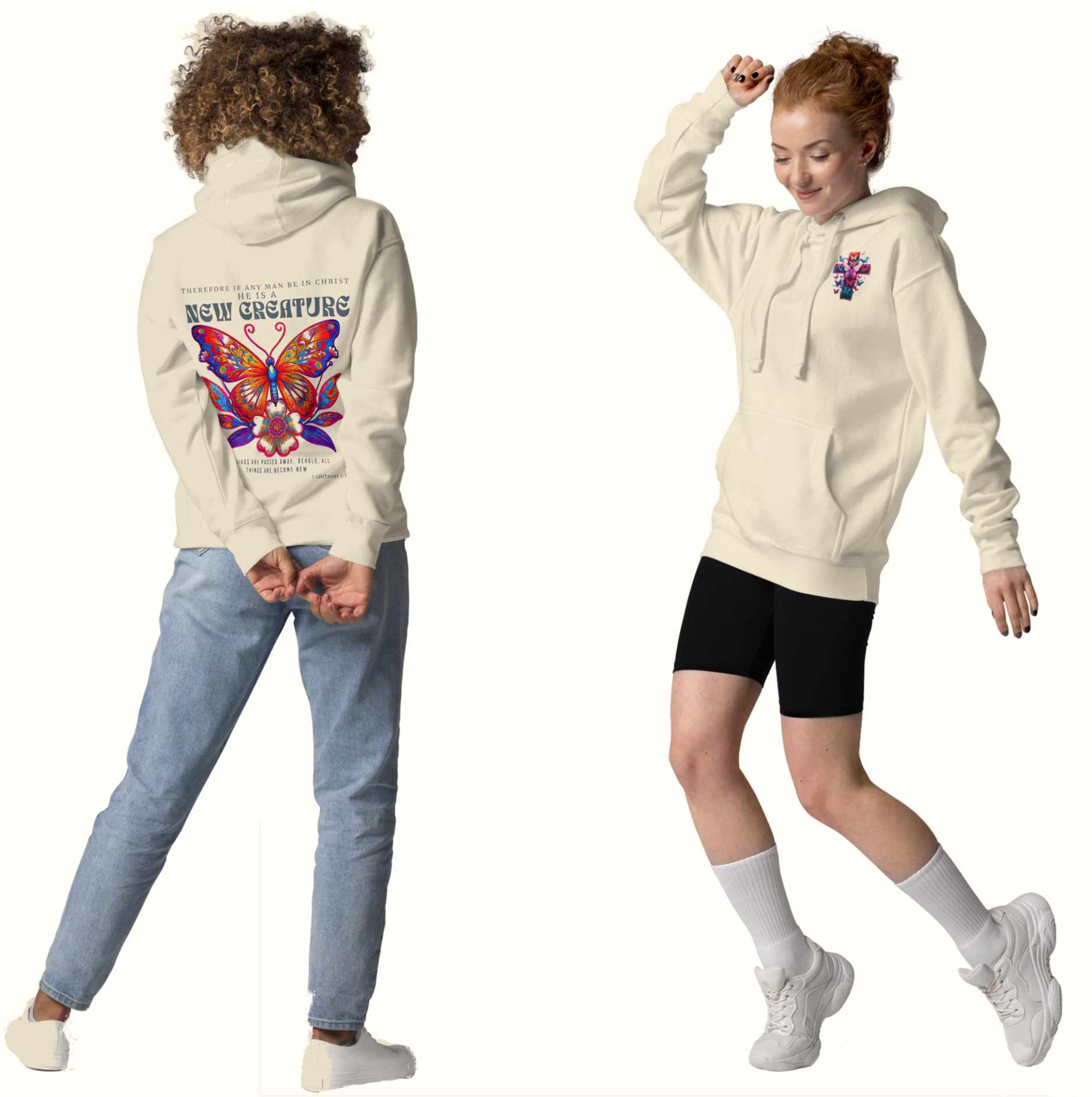 New Creature Premium Hoodie  Christian Bible Verse T-Shirt
