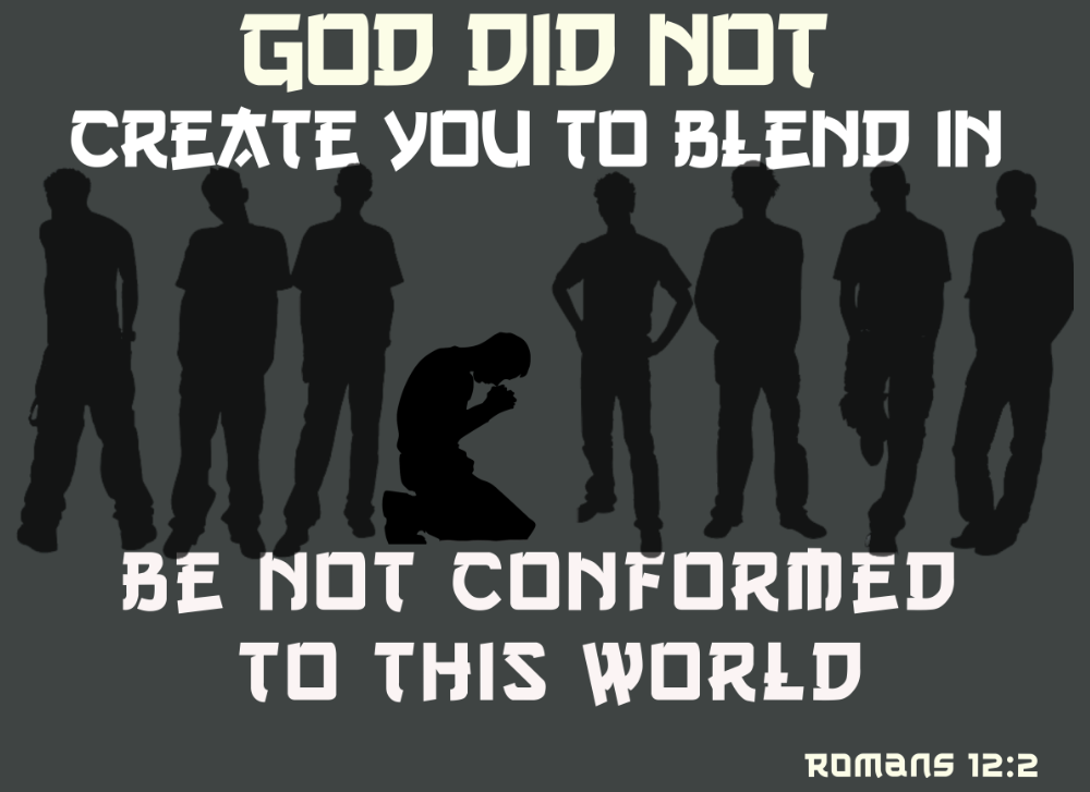 God Did Not Create You To Blend in  Christian Bible Verse T-Shirt