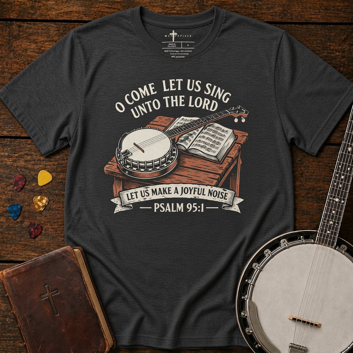 Let us Sing Banjo Dark Grey Heather MasterPiece Shirts