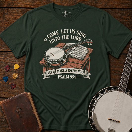 Let us Sing Banjo Heather Emerald MasterPiece Shirts