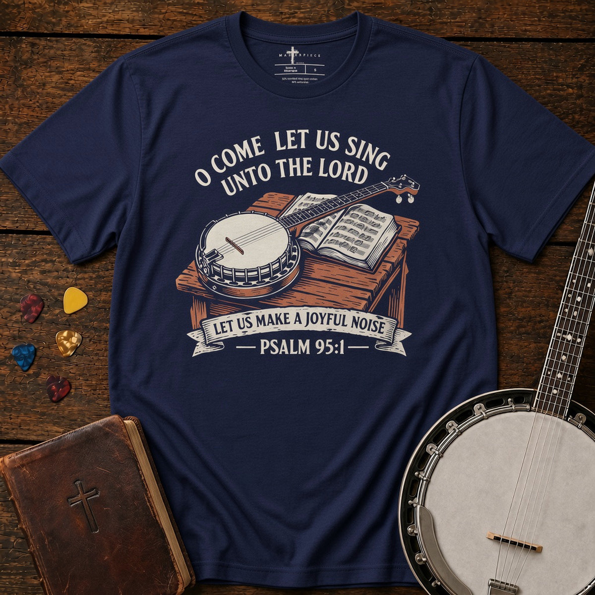 Let us Sing Banjo Heather Midnight Navy MasterPiece Shirts