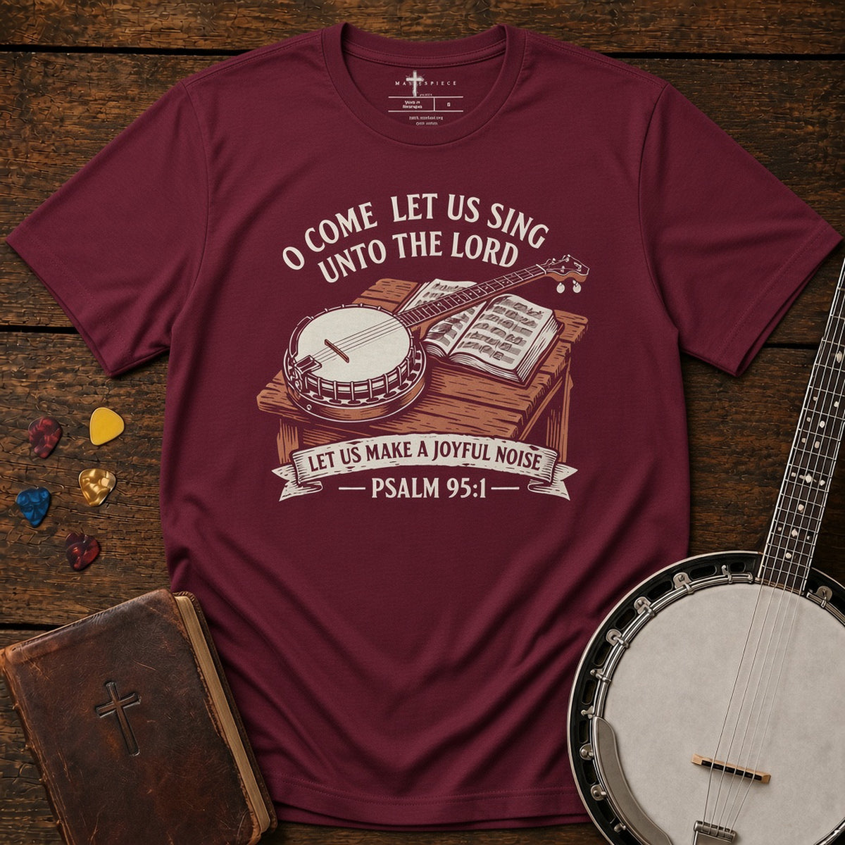Let us Sing Banjo Maroon MasterPiece Shirts