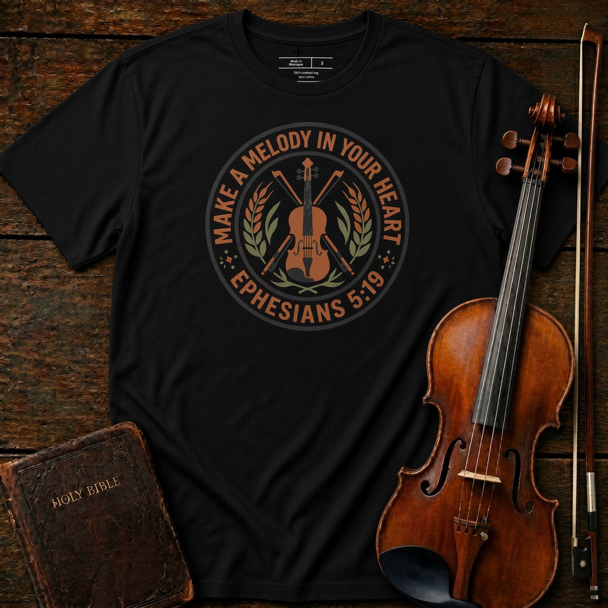 Make a Melody Violin Black MasterPiece Shirts
