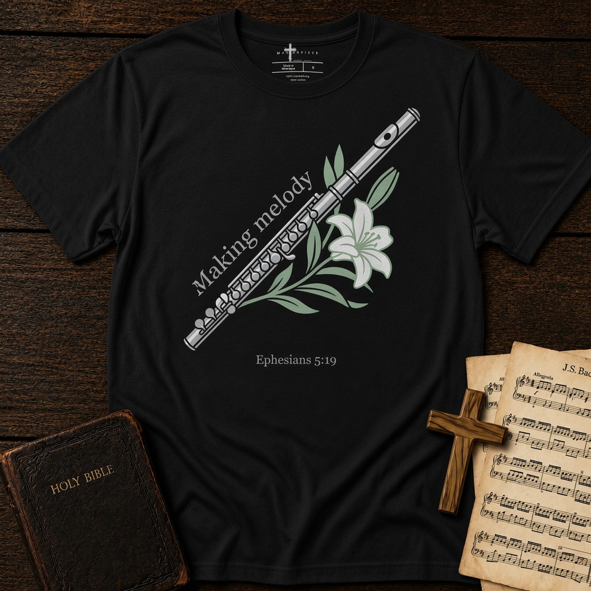 Making Melody Flute Black MasterPiece Shirts