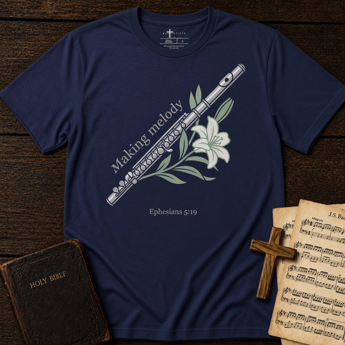 Making Melody Flute Heather Midnight Navy MasterPiece Shirts