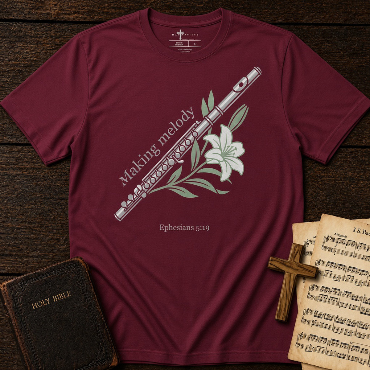 Making Melody Flute Maroon MasterPiece Shirts