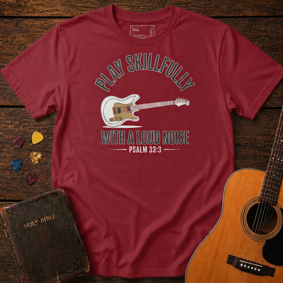 Play Skillfully with a Loud Noise -Guitar Cardinal MasterPiece Shirts
