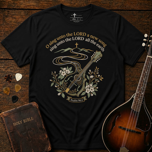 Sing unto the Lord a New Song Mandolin Black MasterPiece Shirts