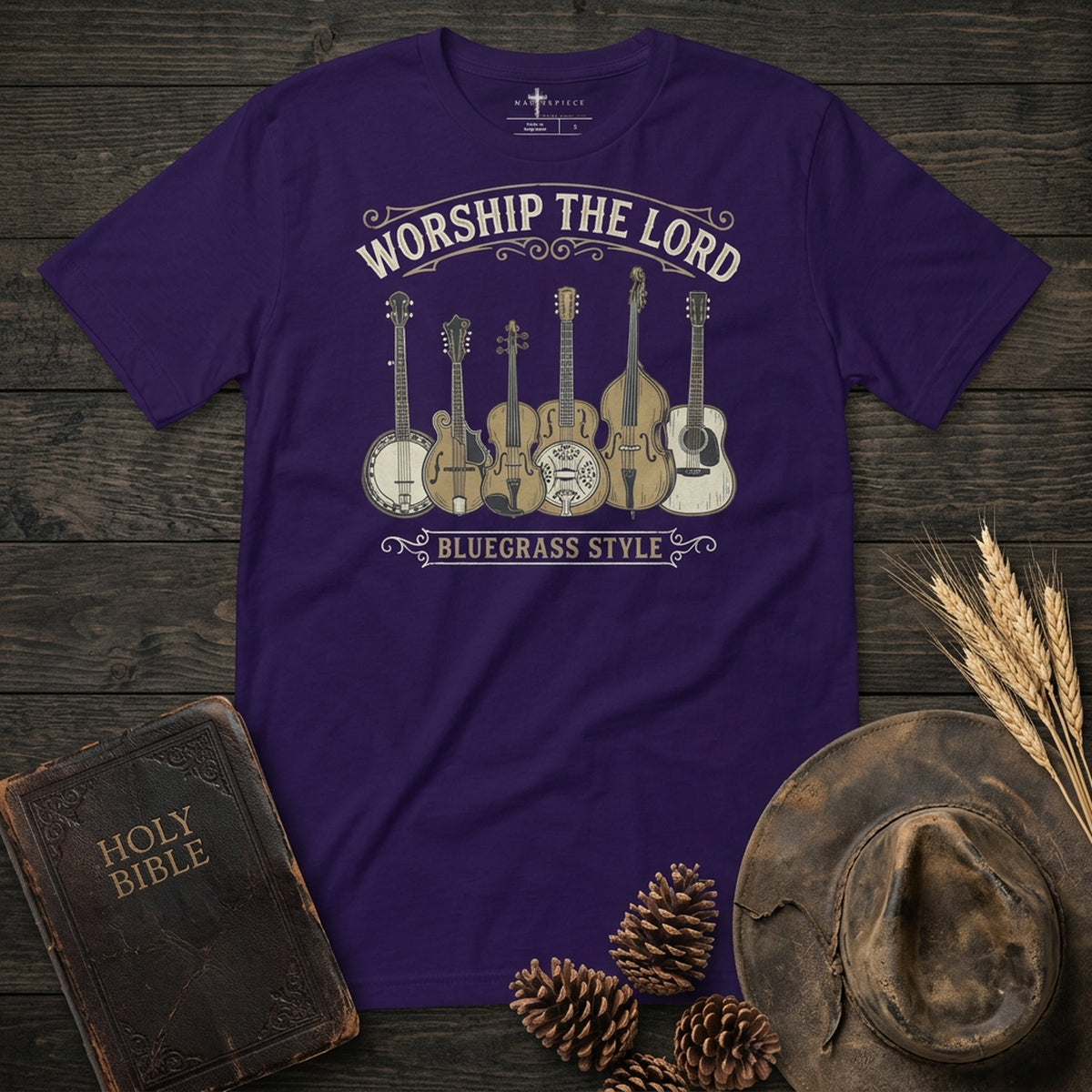 Worship The Lord BlueGrass Style Team Purple MasterPiece Shirts