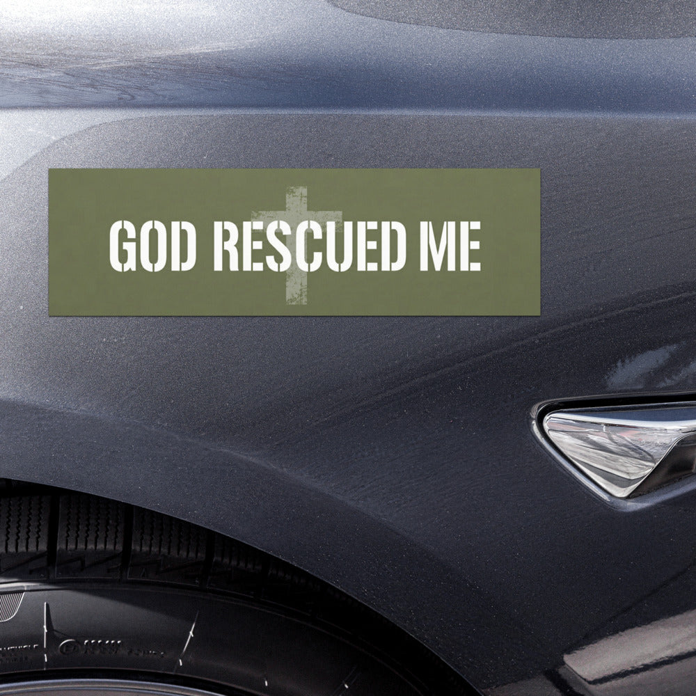 God Rescued Me Car Magnet