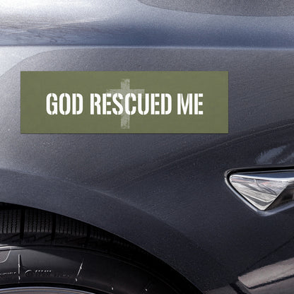 God Rescued Me Car Magnet