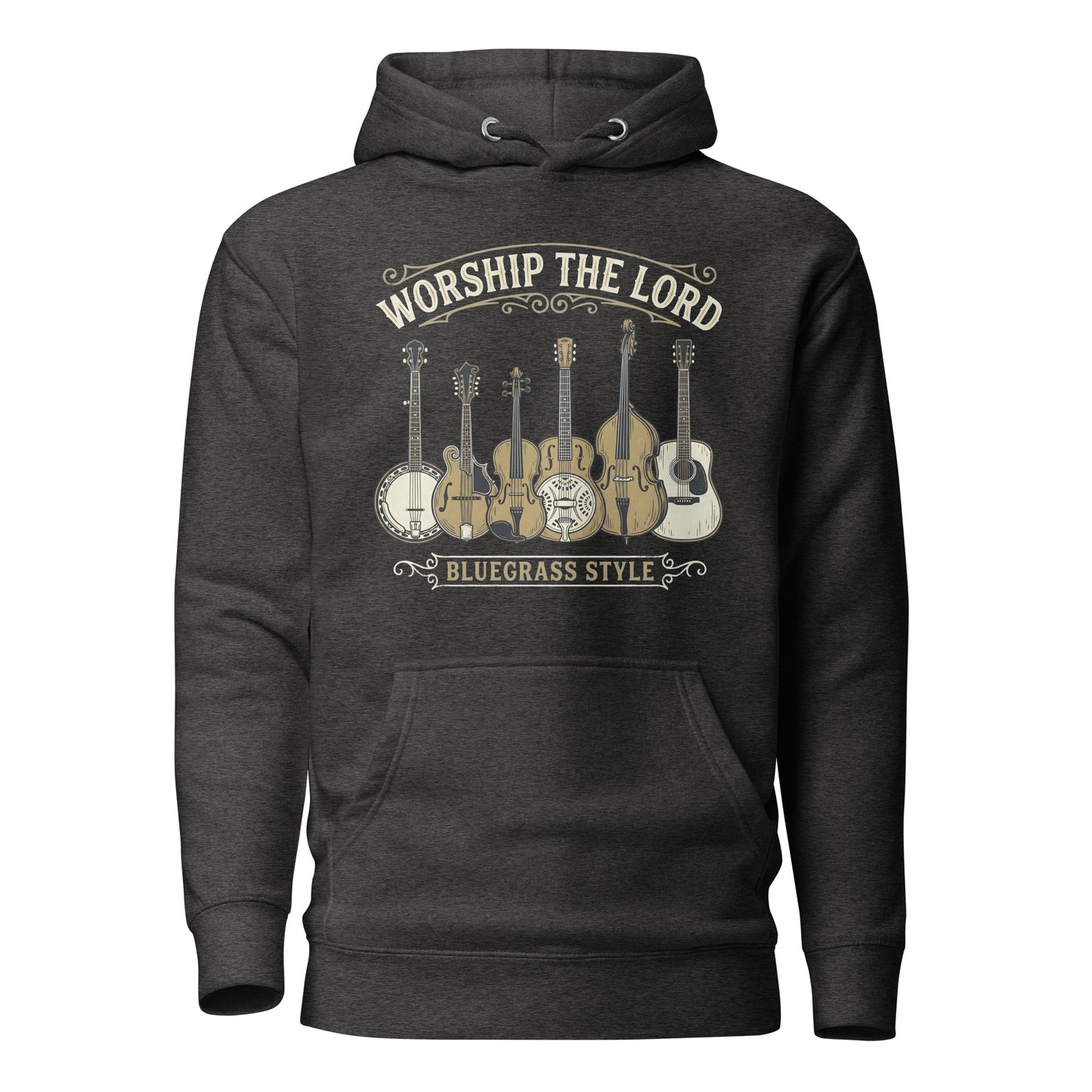  Worship The Lord BlueGrass Style Christian Premium Hoodie 