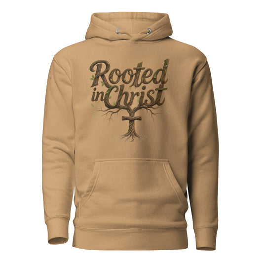 Rooted In Christ Premium Christian hoodie