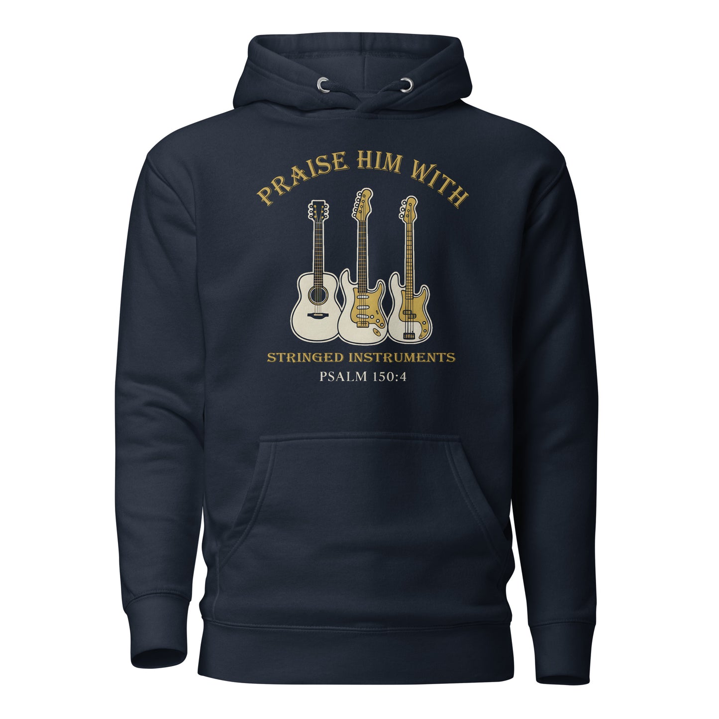 Psalm 150:4 Christian Hoodie Guitar