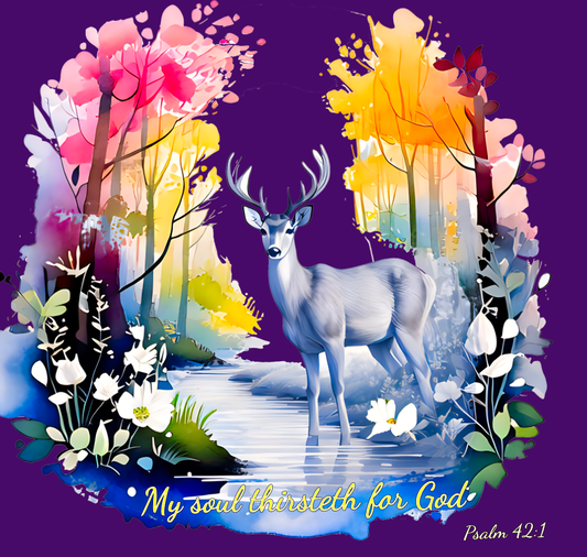 as the deer  Christian Bible Verse T-Shirt