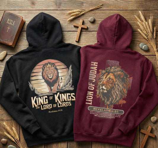 Lion of Judah and King of Kings Premium Hoodies Bundle