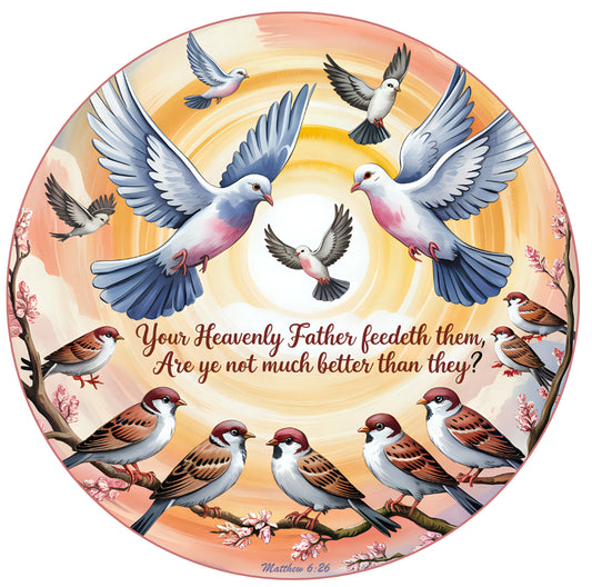 My Father Feeds The Sparrows  Christian Bible Verse T-Shirt