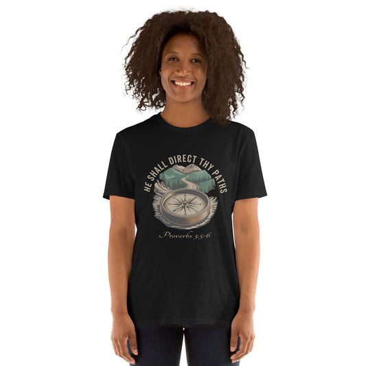 He Shall Direct Thy Paths  Christian Bible Verse T-Shirt
