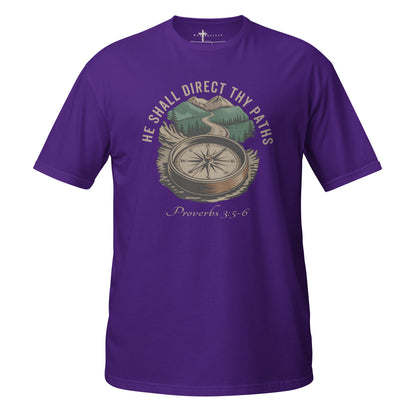 He Shall Direct Thy Paths  Christian Bible Verse T-Shirt