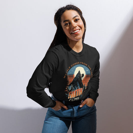 Faith Climb long-sleeve shirt  Christian Bible Verse T-Shirt