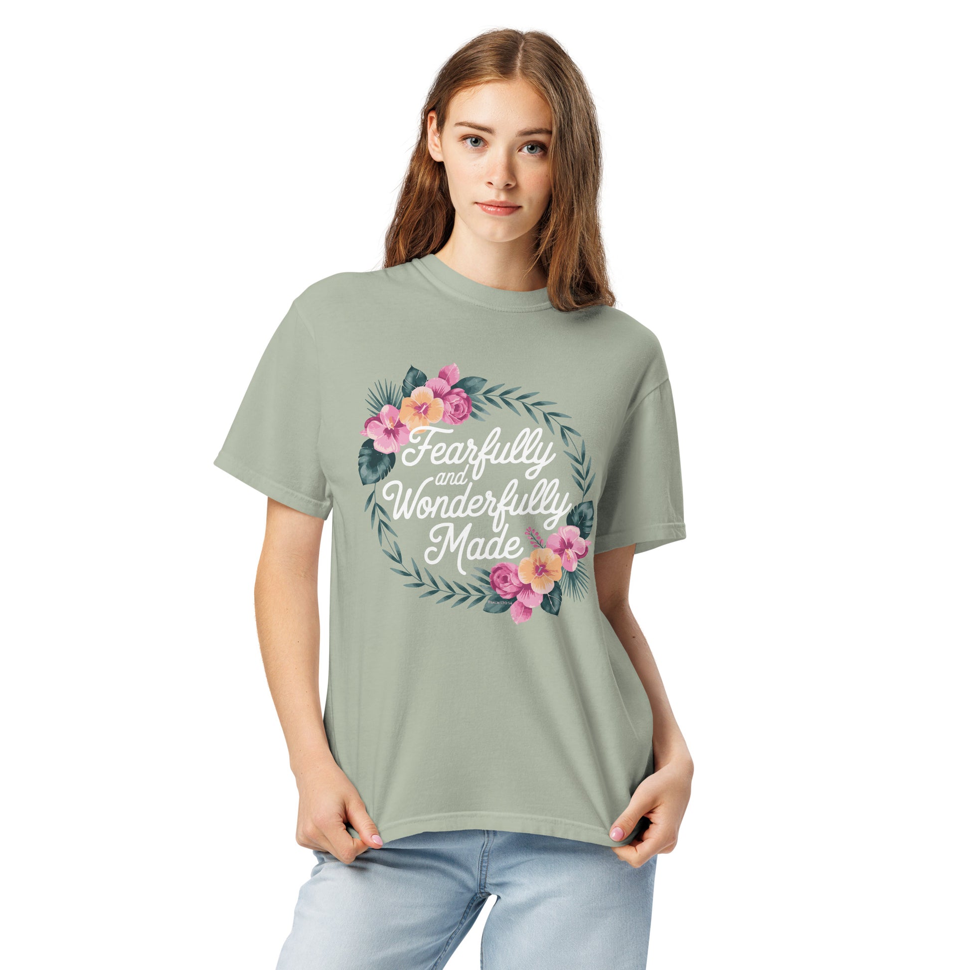 Fearfully and Wonderfully Made  Christian Bible Verse T-Shirt