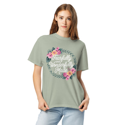 Fearfully and Wonderfully Made  Christian Bible Verse T-Shirt