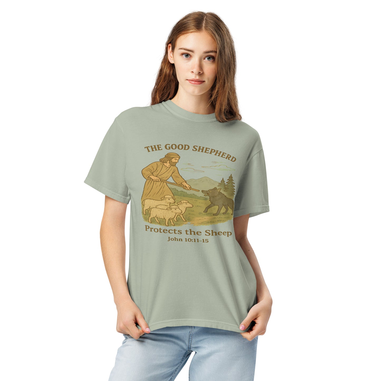 The Good Shepard  Christian Bible Verse T-Shirt