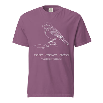 Seen Known Loved Sparrow  Christian Bible Verse T-Shirt