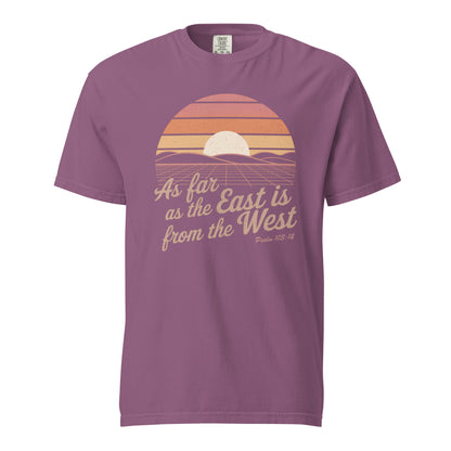 As Far as The East is from the West  Christian Bible Verse T-Shirt