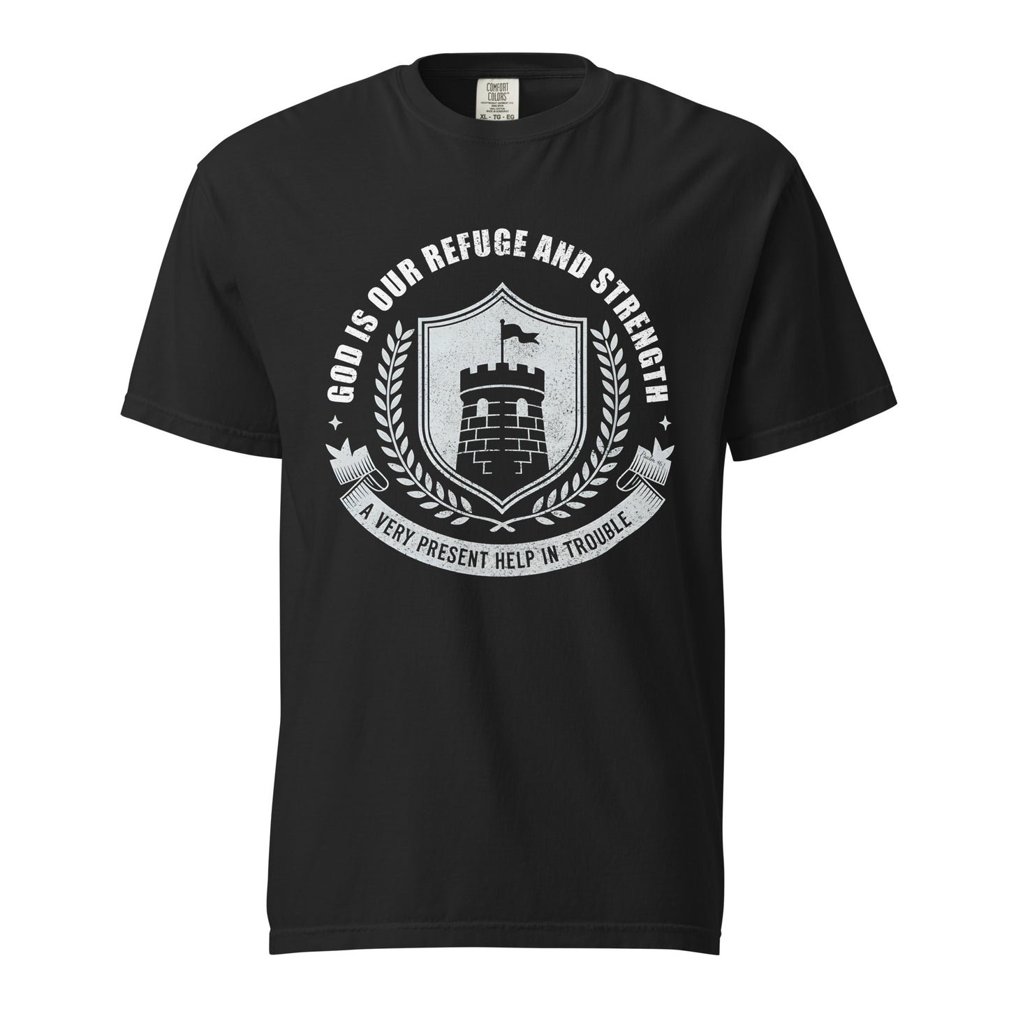 God is Our Refuge  Christian Bible Verse T-Shirt