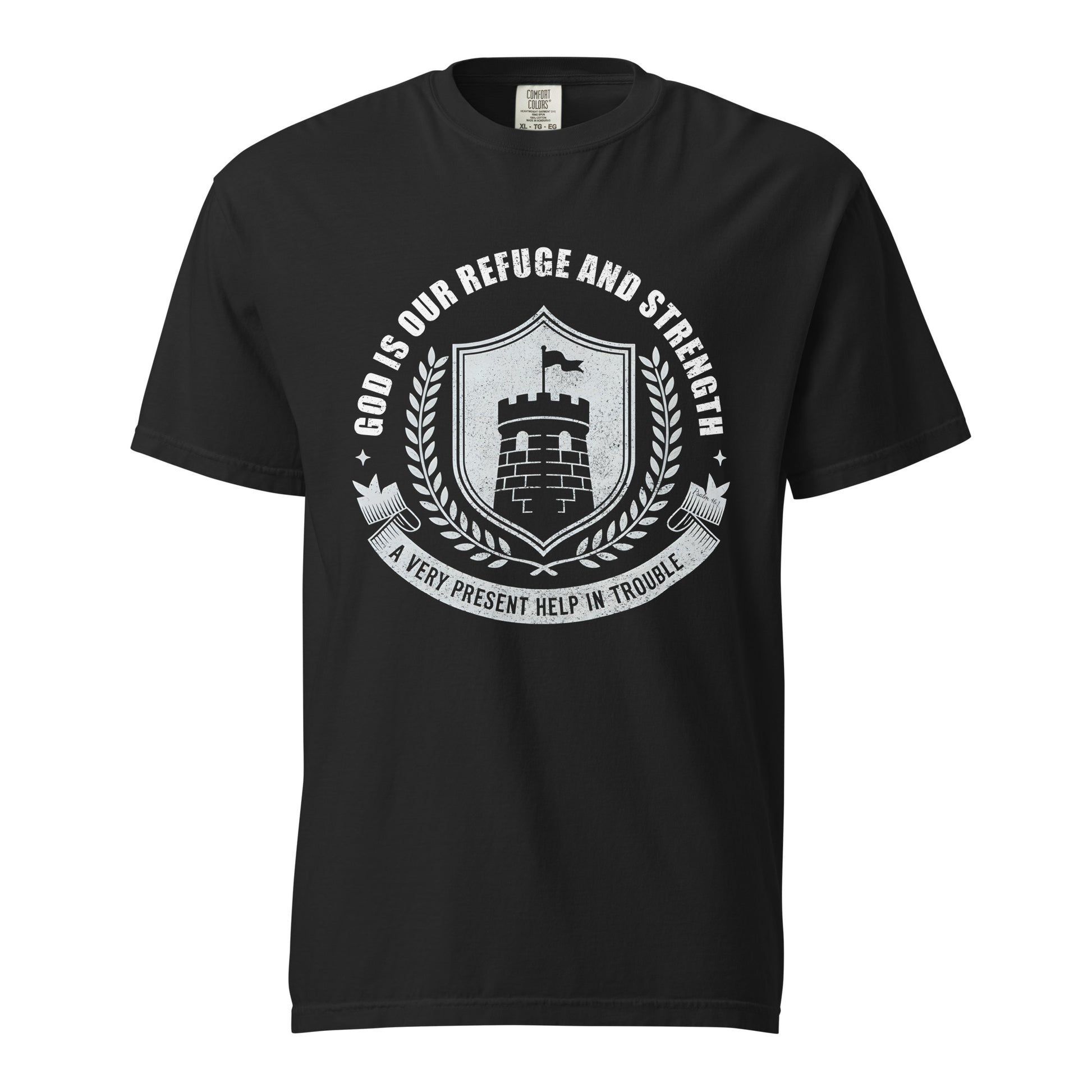 God is Our Refuge  Christian Bible Verse T-Shirt