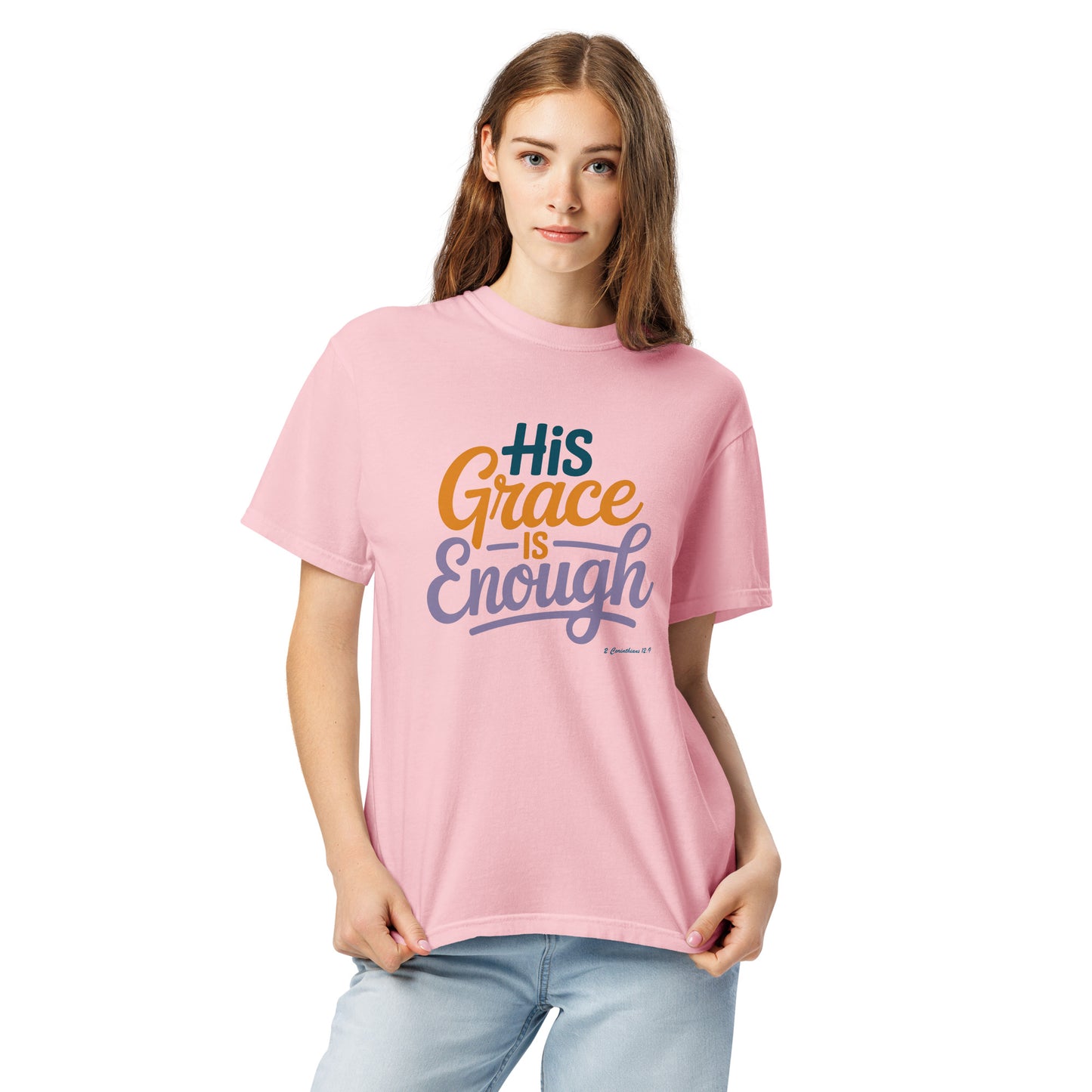 His Grace is Enough T-Shirt  Christian Bible Verse T-Shirt