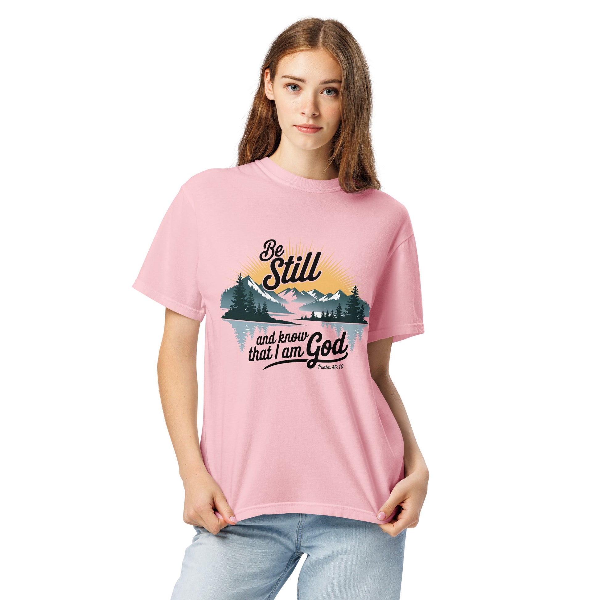 Be Still T-shirt  Christian Bible Verse T-Shirt