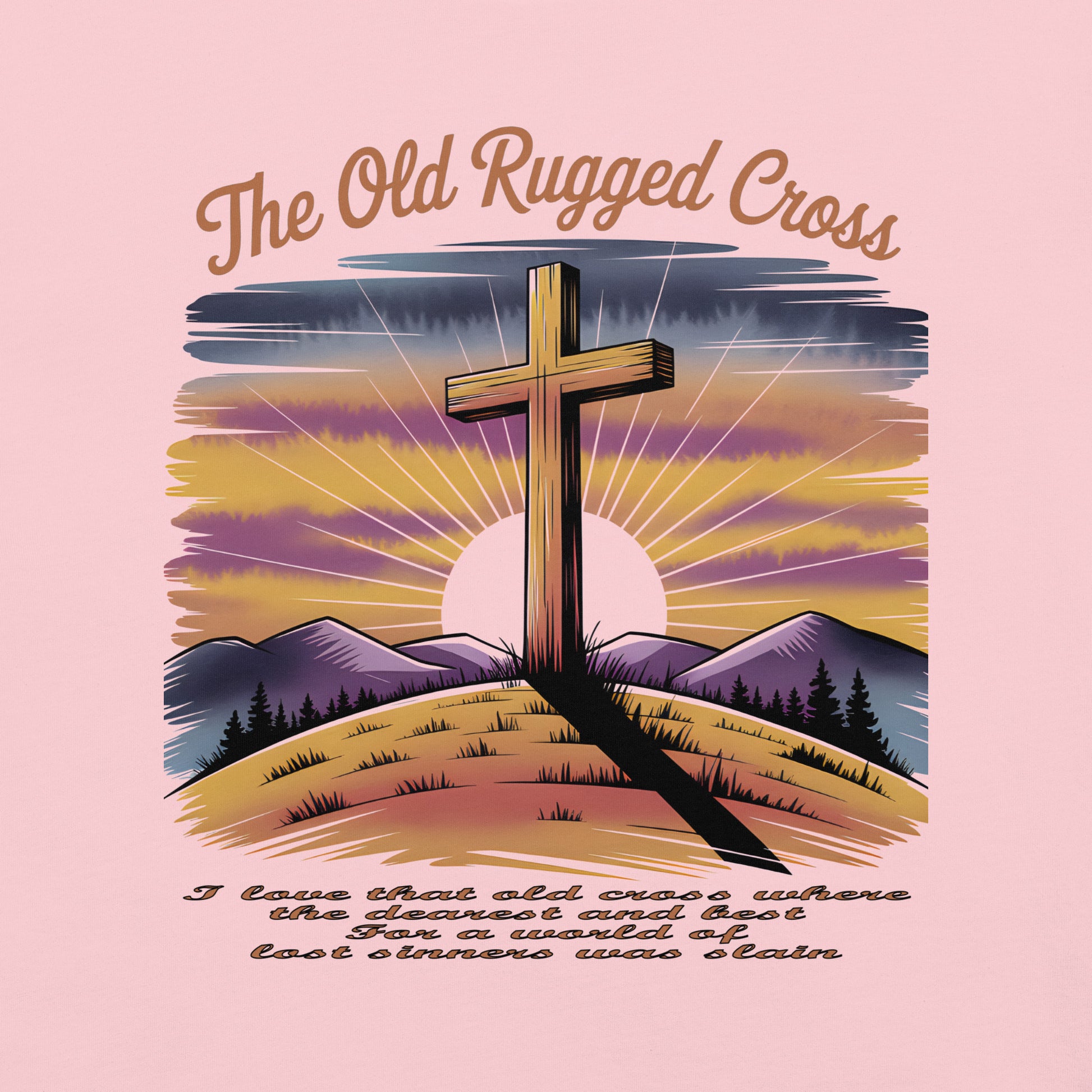 The Old Rugged Cross  Christian Bible Verse T-Shirt