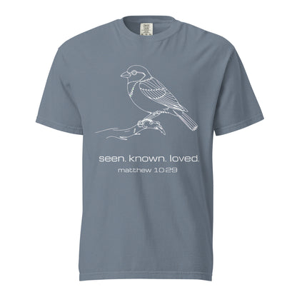 Seen Known Loved Sparrow  Christian Bible Verse T-Shirt