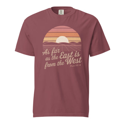 As Far as The East is from the West  Christian Bible Verse T-Shirt